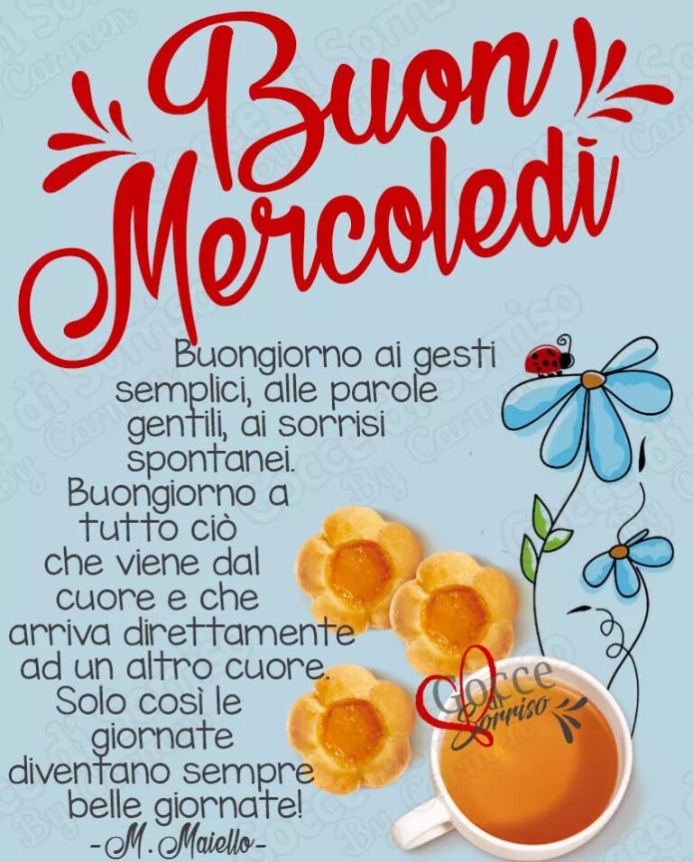 50 Buon Mercoledì immagini con frasi CiaoBuongiorno it